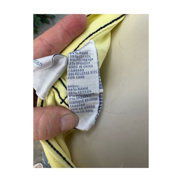 Y2K Diane Gilman DG2 Yellow Stretch Denim Jeans Black Contrast Stitch High Waist - Picture 5 of 9